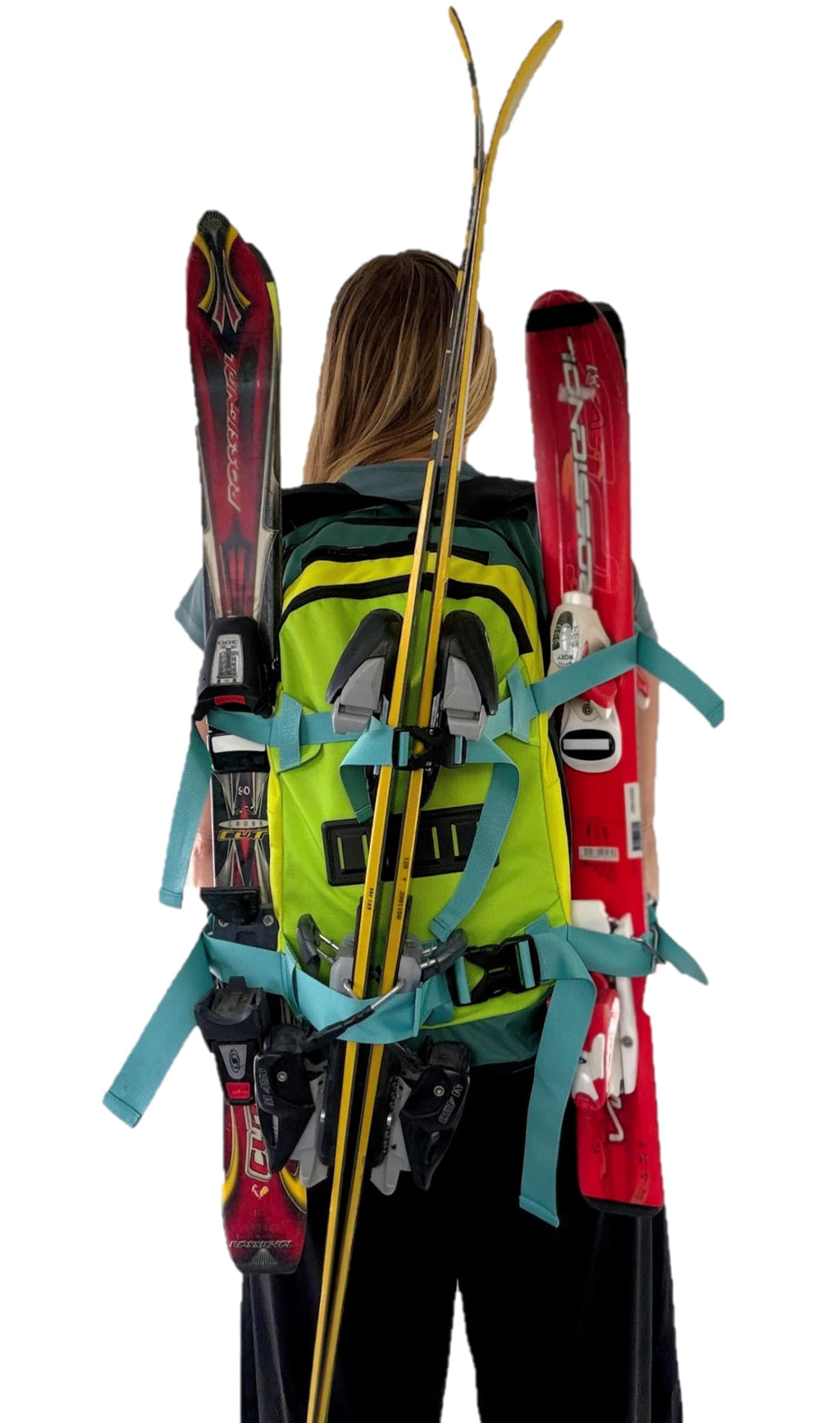 Ski Squad Quad: Multi Ski Carrying Family Backpack 2nd Generation. 5 year Warranty (Tree Run)