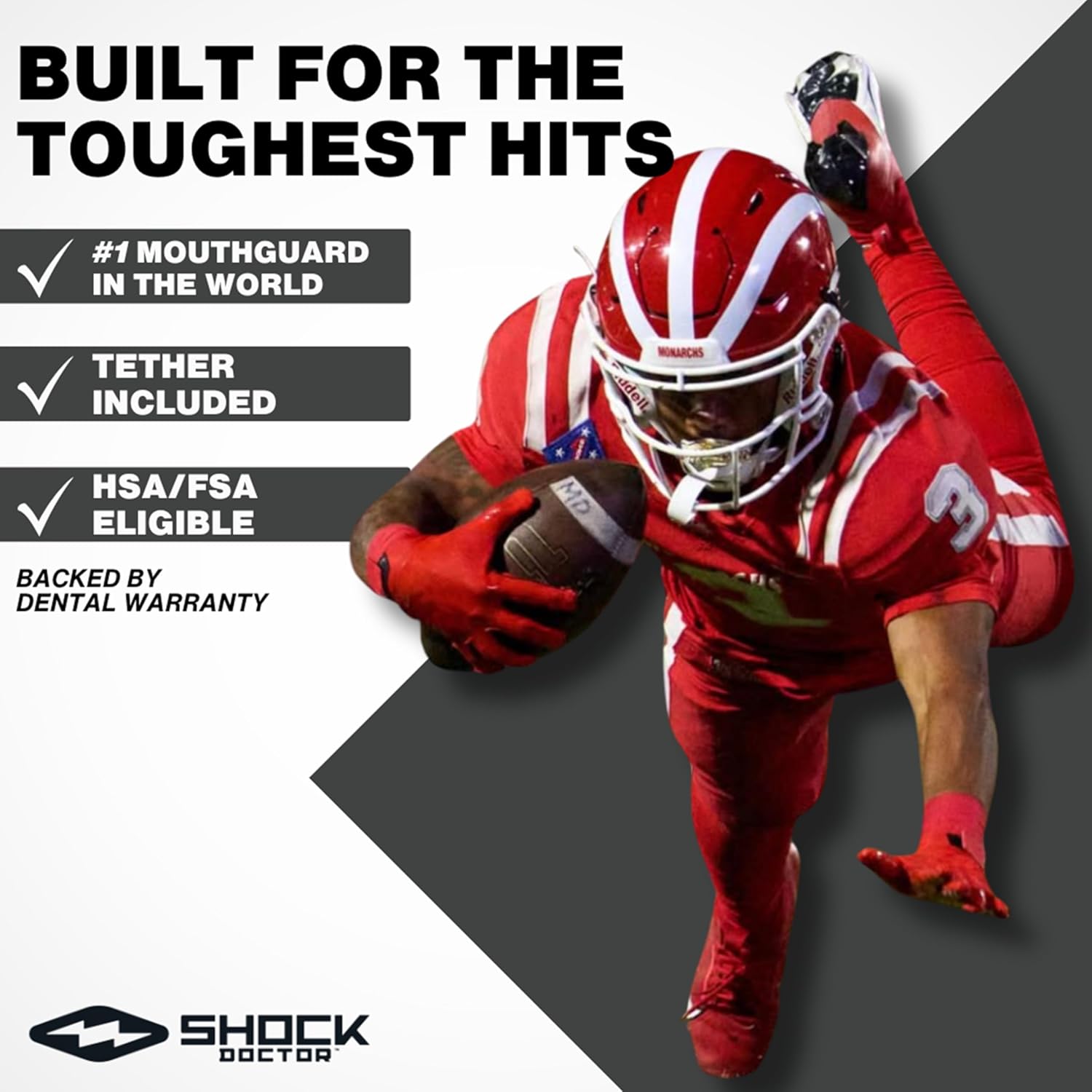 Shock Doctor Mouth Guard - Gel Max Heavy Duty Protection for Sports | Custom Fit for Adult & Youth