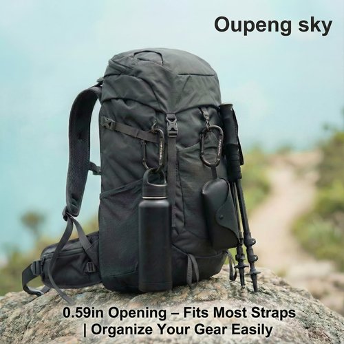 12PCS Carabiner Clip - Heavy Duty Iron Carabiners 800lbs Carabeaner D Ring Shape,Caribeener Key Chain Clip Hook,Keychain Clip,Multipurpose for Camping, Hiking,Backpacking or Other Outdoor Activities.