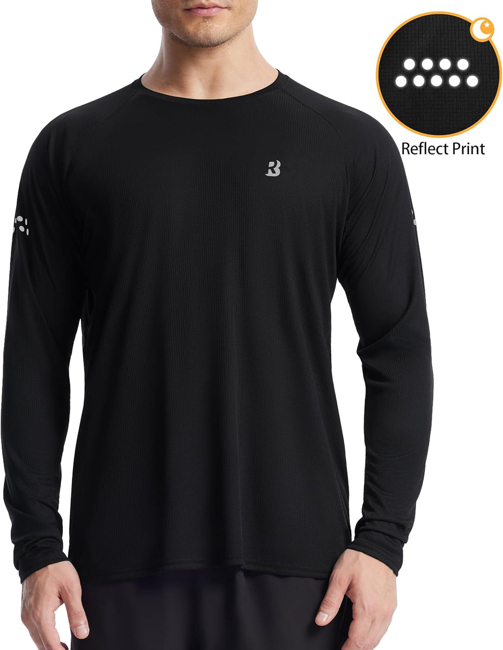 Roadbox Men's Swim Rash Guard - UPF 50+ Long Sleeve UV Protection Quick Dry Shirt for Fishing & Hiking
