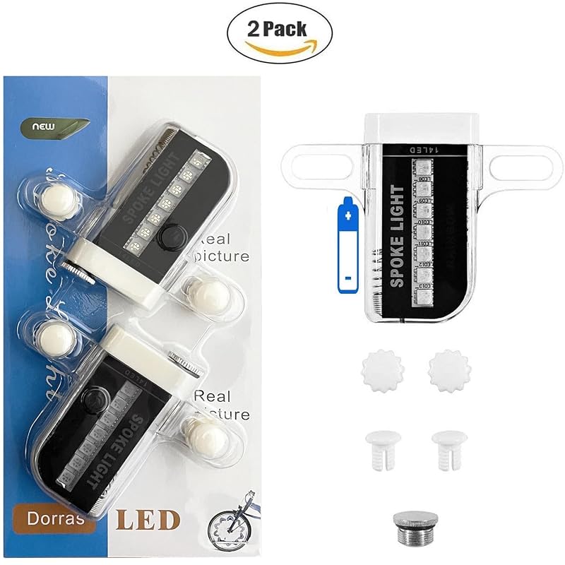 Waterproof LED Bike Wheel Lights (2 Pack) 25 Pattern Spoke Lights for Night Riding