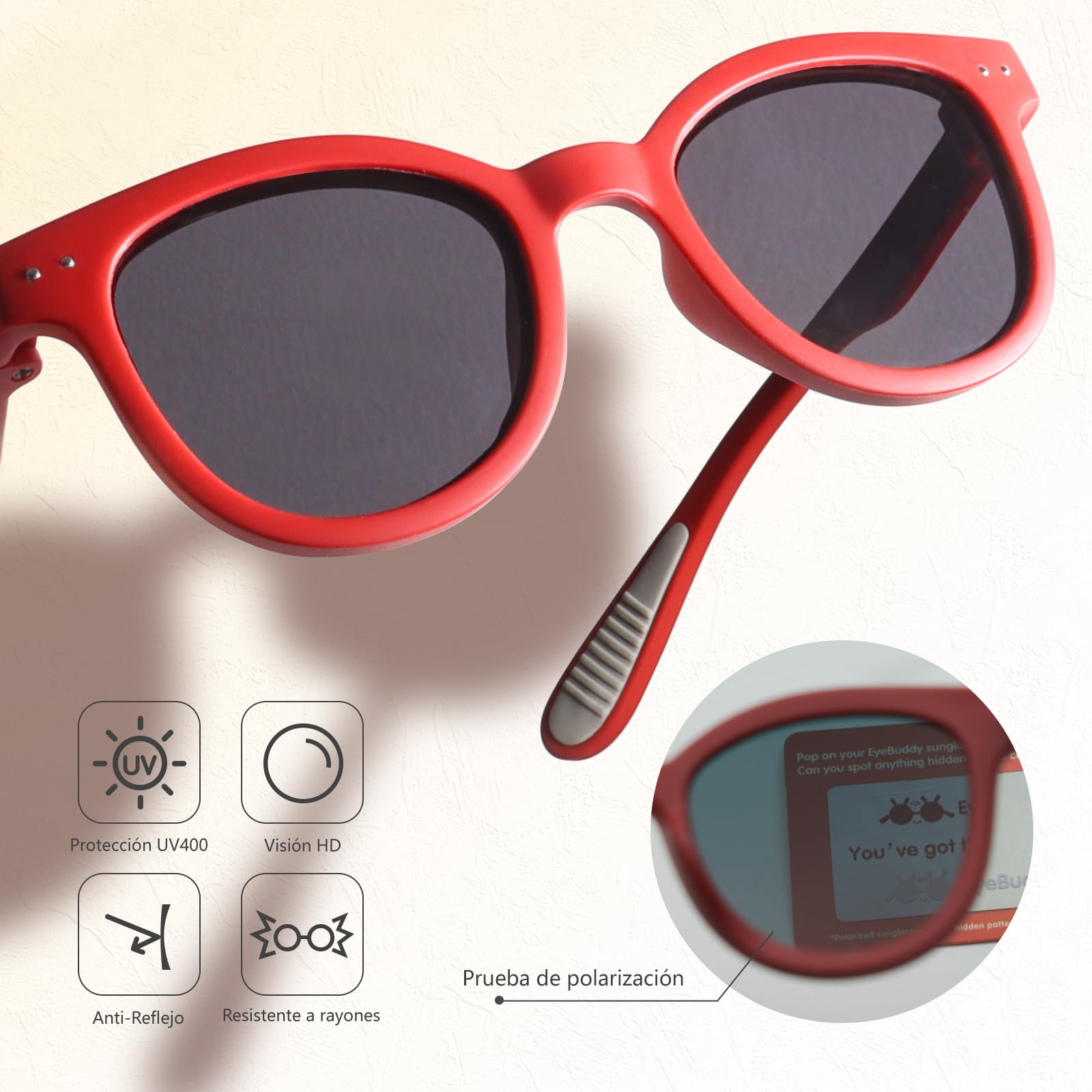 EYEBUDDY Kids Toddler Sunglasses Age 2-4/3-5 Boys Girls Polarized UV Protection Sun Glasses for Age 2-8 (KR627/Age 3-8/1-Pack, Z01-Kids Sunglasses-Pink)