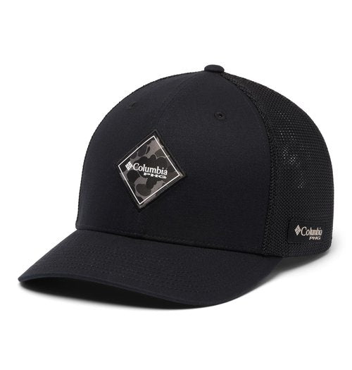 Columbia Unisex PHG Antlers Mesh Ball Cap, Black/Delta Hunter Diamond, L/XL