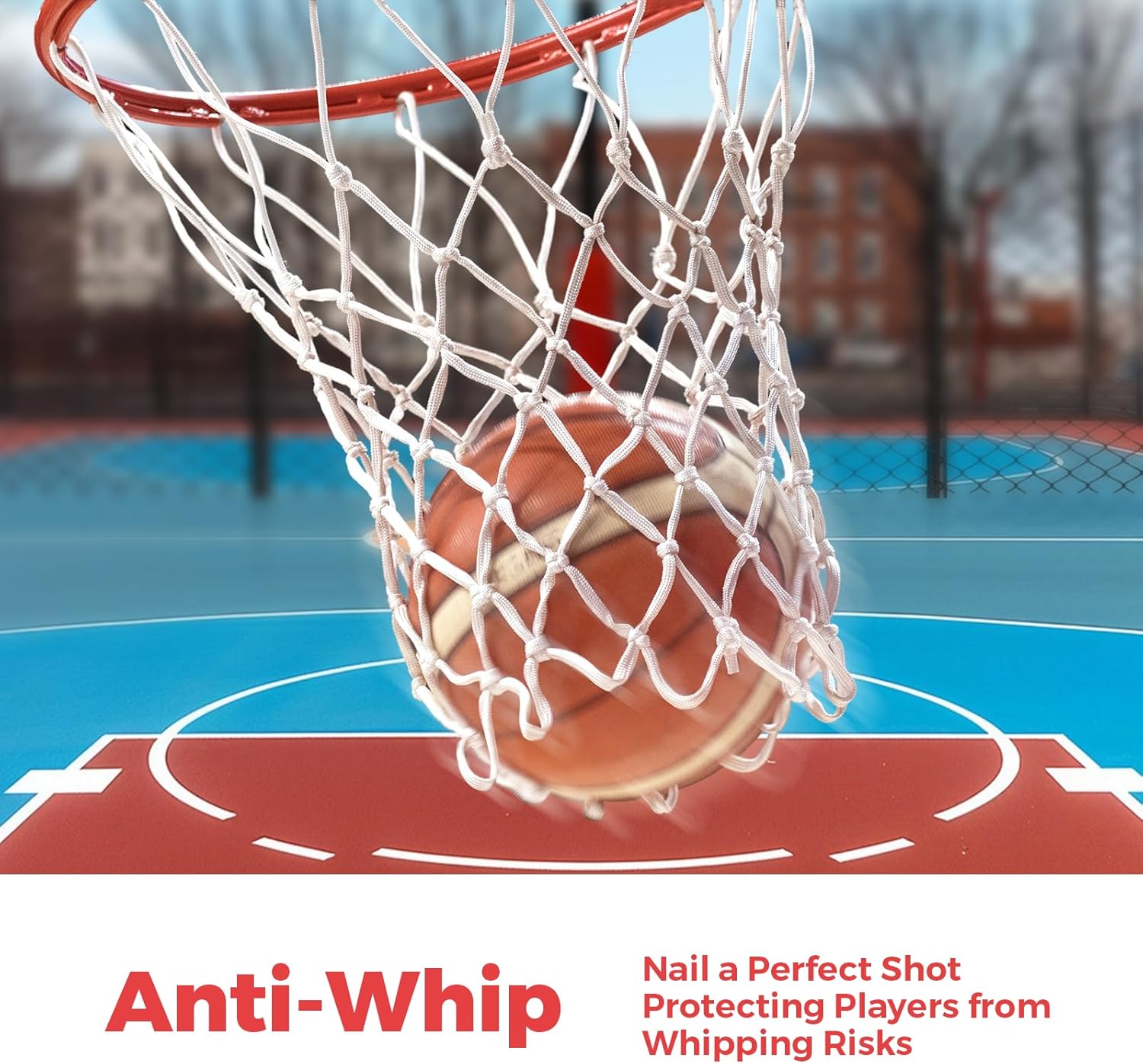 Skiennix Basketball Net - Heavy Duty 12 Loops Replacement | Premium All-Weather Design, Fits Standard Rims
