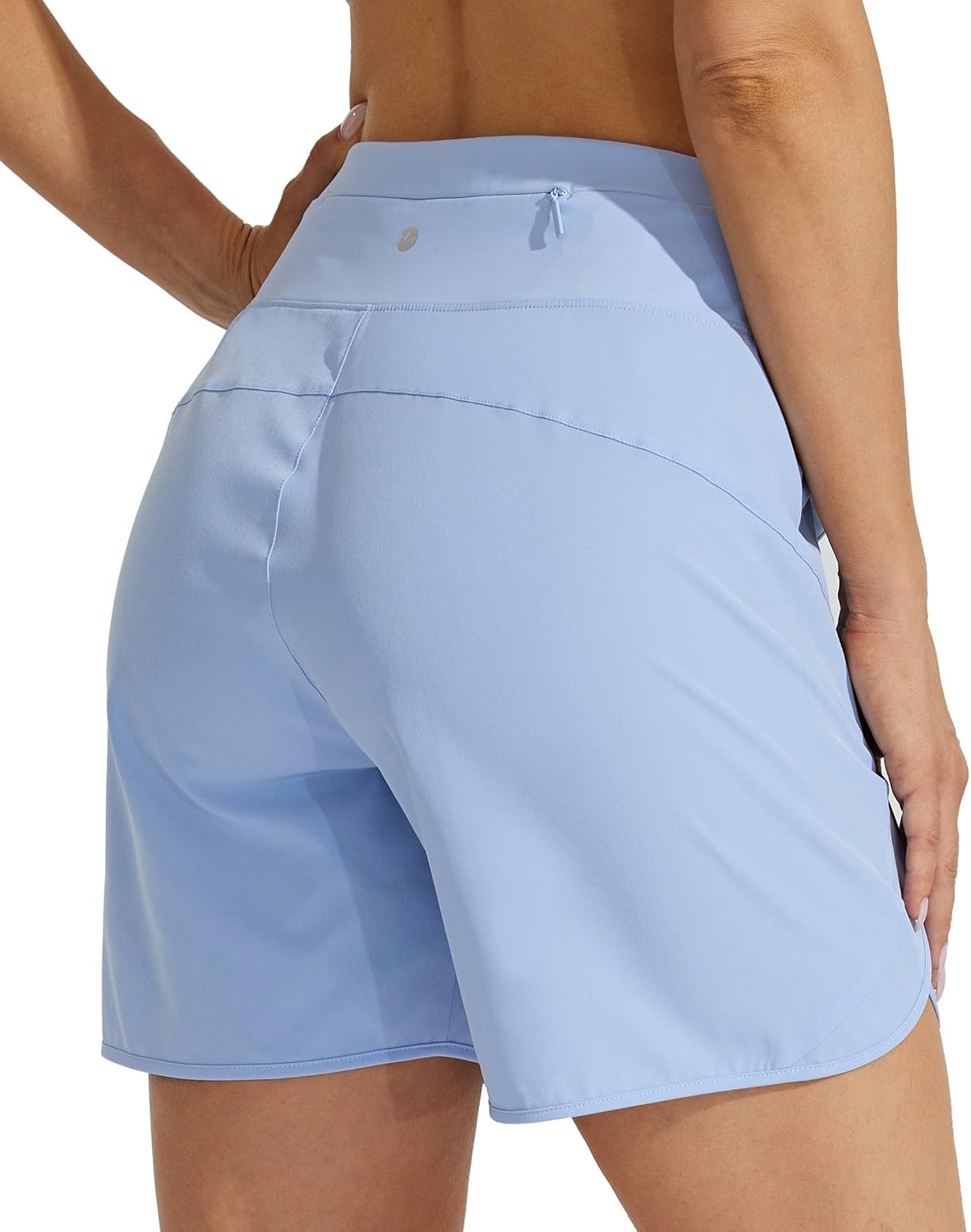 Willit Women's Running Shorts - 5" Quick Dry High-Waisted Gym Shorts with Zipper Pocket