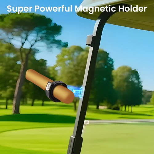 Frstem 8 Pack Magnetic Holder for Golf Cart, Black Golf Cart Accessories Fits 34 to 70 Ring Gauge Portable Clip Holder Golf Gifts for Men Outdoor Fishing, Grilling, Camping & Traveling