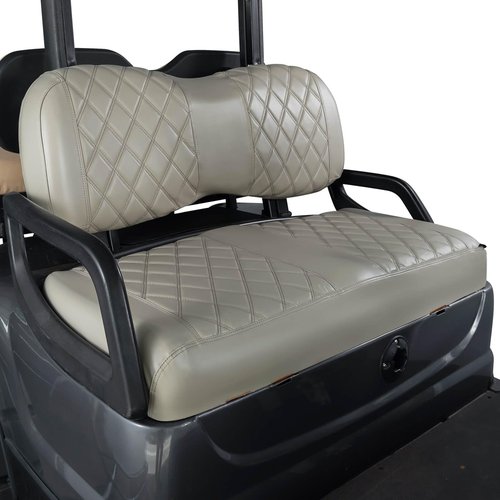 NOKINS Golf Cart Seat Cover for Yamaha Drive/Drive 2 Original Regular Seat Cushion, No Stapler, Golf Cart Vinyl Replacement Diamond Front Seat Cover Oyster Grey