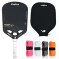 Vispinvo Pickleball Paddle Edgeless, 16MM T700 Thermoformed Raw Carbon Fiber Pickleball Paddle, USAPA Approved, Foam Injected Edges for Expanded Sweet Spot, Control and Balance