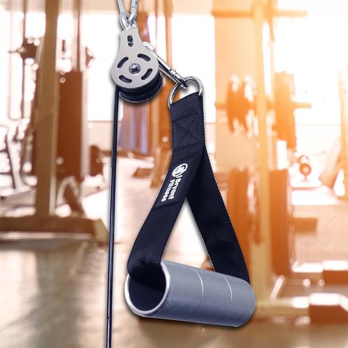 J Bryant Thick Gym Handles - Non-Slip High Density Aluminum Grips for Cable Machines | 2 Strong Handles (1 Pair)