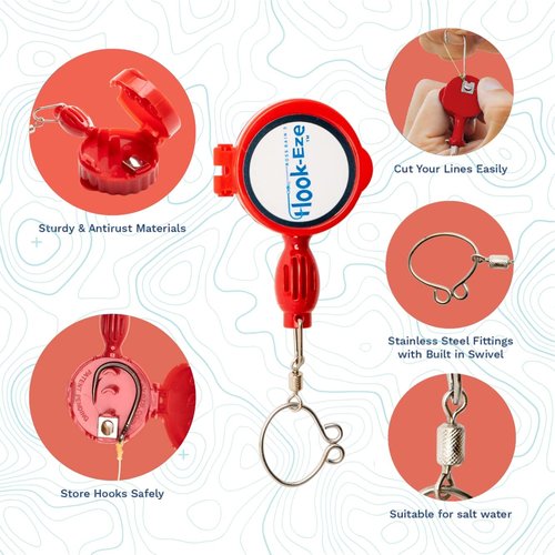 HOOK-EZE Fly Fishing Knot Tying Tool - Quick & Easy Fishing Line to Hook Accessory | Perfect Fishing Gift for Men
