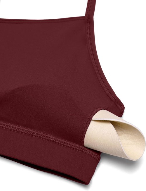 CRZ YOGA Y Back Sports Bra for Women - Padded Racerback Low Impact Yoga Top | Butterluxe Fabric