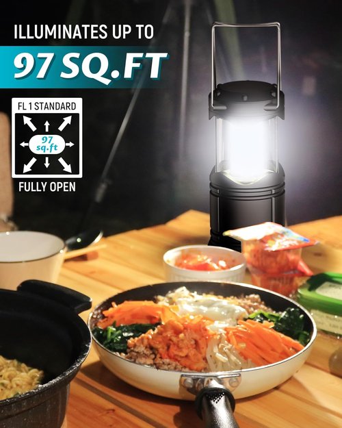 Lichamp LED Camping Lanterns - 4 Pack Battery Powered, Collapsible & Portable Emergency Lights
