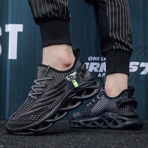 DLWKIPV Men Running Shoes Men's Tennis Shoes Lightweight Breathable Fashion Sneakers Non Slip Workout Gym Shoe for Running Black Size US 11