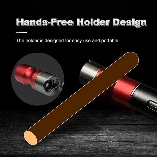 5-in-1 Windproof Torch Lighter,Adjustable Jet Flame with Punch,Holder & Draw Enhancer Tool,Refillable Butane Lighter for Camping, BBQ, Candles & Outdoor (Butane Not Included) Gift Set