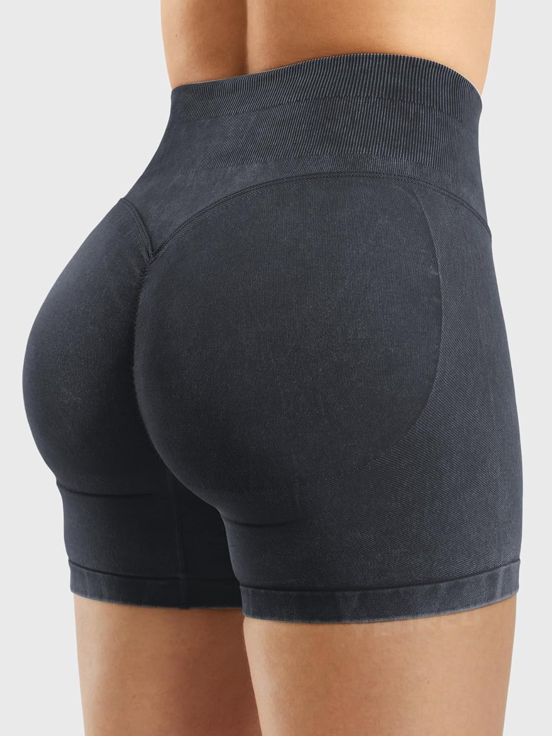 YEOREO Women's Gym Shorts - 4.5" Seamless Butt Lifting Biker Shorts in Colinne Color