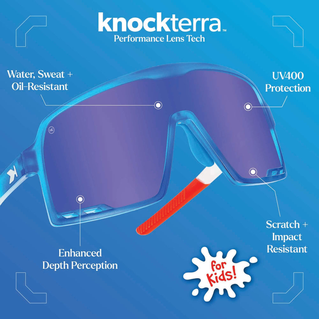 Knockaround Kids Campeones Sport Sunglasses for Kids - Shield Sunglasses - UV400 Protection - Baseball
