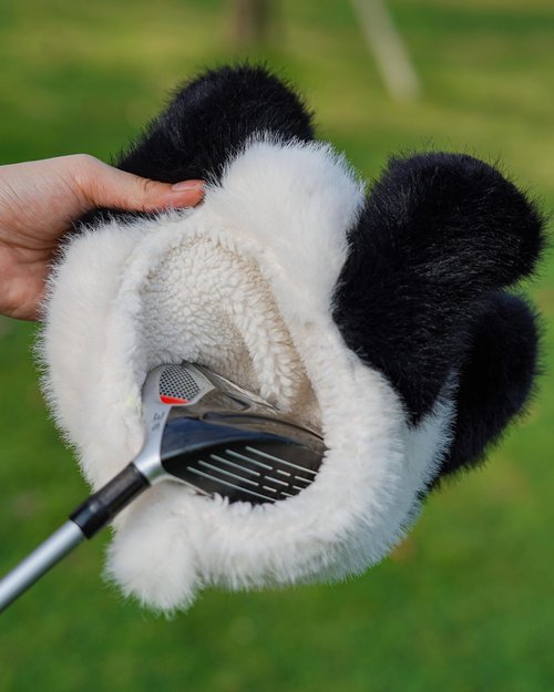 Big Teeth Funny Golf Head Covers, Panda Fairway Wood Headcover,Animal Golf Head Covers Fairwood Covers for Golf Clubs