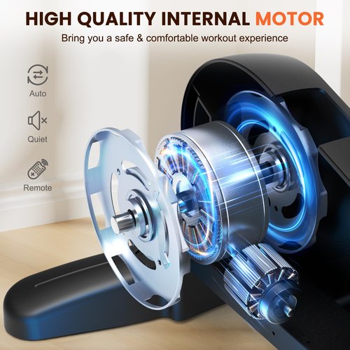Mini Under Desk Exercise Bike Pedal Exerciser, Motorized Leg/Arm Cycle for Seniors & Physical Therapy, 12 Speed Levels, LCD Monitor & Remote Control
