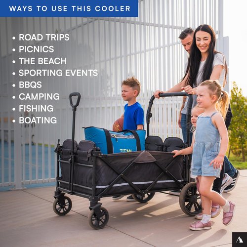 Titan by Arctic Zone Soft Sided Cooler Tote, Insulated Bag with Handle, Shoulder Strap, and Zipper for Lunch, Picnic, and Travel, 30 Can Capacity, Jungle Hunt