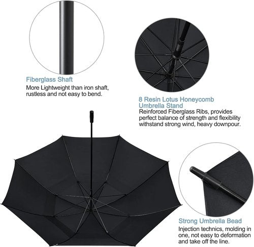 G4Free 80-Inch Oversized Golf Umbrella - Double Canopy, Windproof Design for Outdoor Use