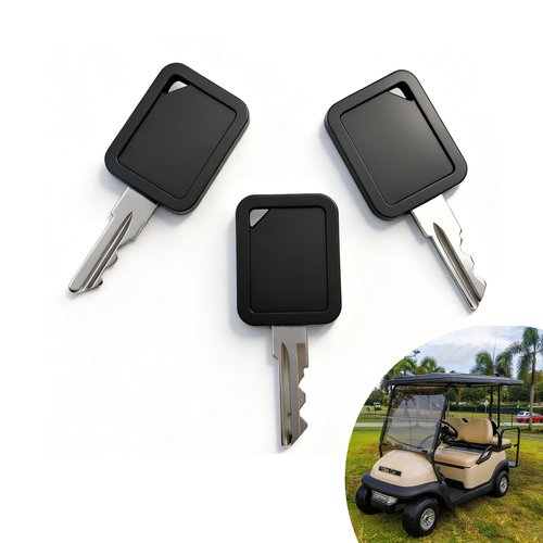 Club Car Replacement Golf Cart Keys - 3-Pack (1A, 1B, 1C) Compatible with 105068002 & 101974701, Carryall 300, 500, 510, 550, 700, 710 (2014-Current) & Precedent/Onward Models Durable Ignition Key Set