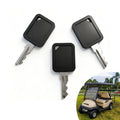 Club Car Replacement Golf Cart Keys - 3-Pack (1A, 1B, 1C) Compatible with 105068002 & 101974701, Carryall 300, 500, 510, 550, 700, 710 (2014-Current) & Precedent/Onward Models Durable Ignition Key Set