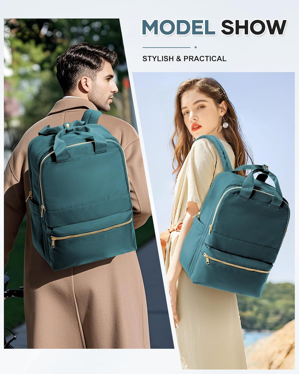 Wepadre Small Travel Backpack - Flight Approved Carry-On Bag for Women | Ideal Work & Laptop Use