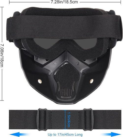 Airsoft Helmet and Mask Fast Base Jump Helmet PJ Style Airsoft Helmets Tactical Full face mask with Detachable and Adjustable Goggles
