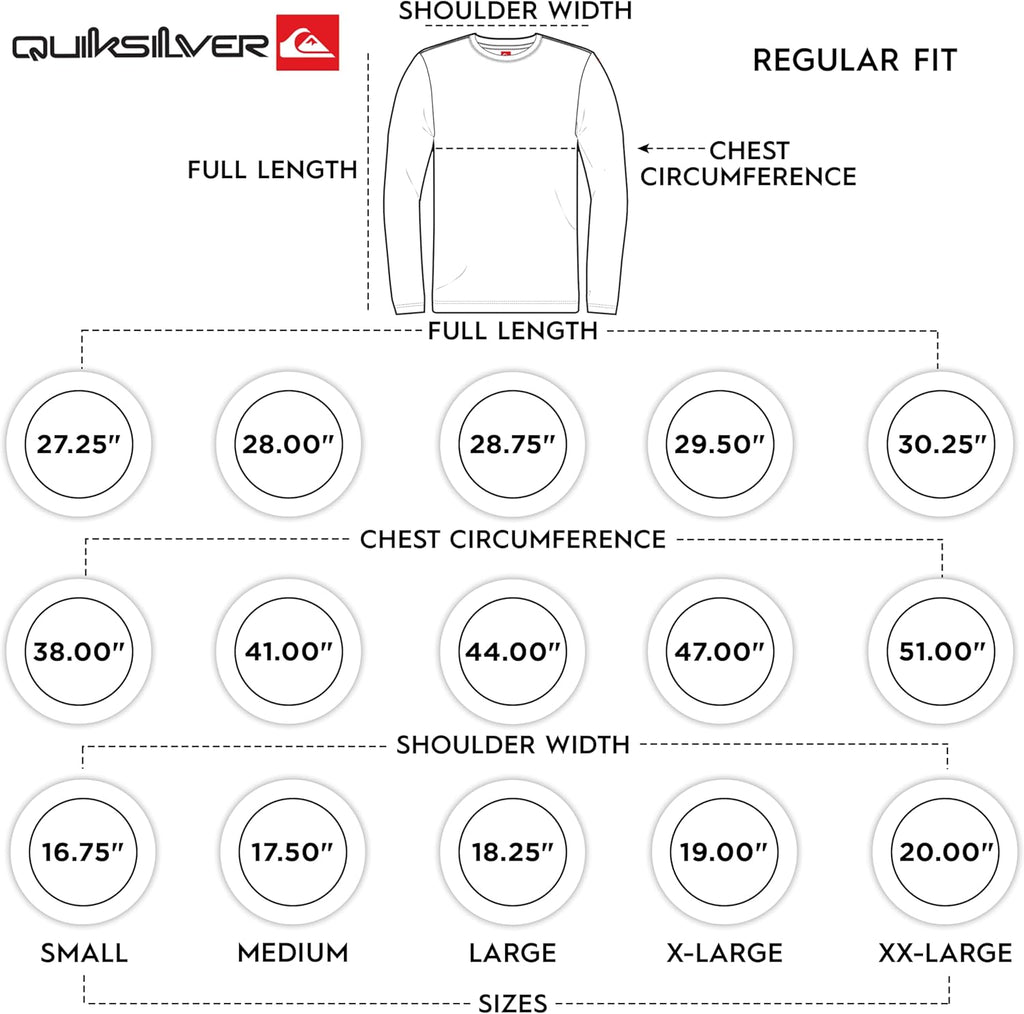 Quiksilver Men's Long Sleeve Rash Guard | UPF 50 Sun Protection Swimwear (S-XXL)