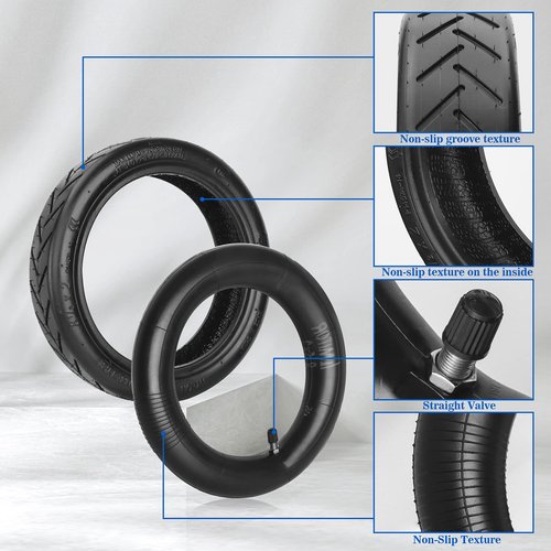 Amitor 8.5 Inch Scooter Tire Tube, 8 1/2 x2 Electric Scooter Replacement Wheels and Inner Tube, 50/75-6.1 Compatible for Xiaomi Pro 2 M365 Pro 1S, Electric Scooter 8.5 Inch Non-pneumatic Tires