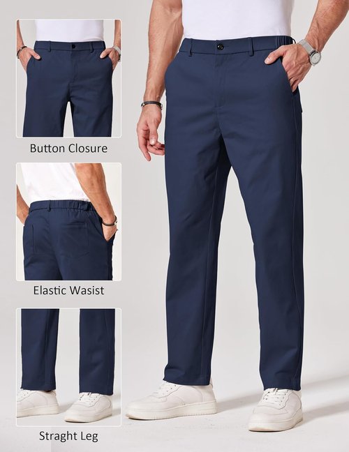 COOFANDY Men's Chino Pants - Stretch Casual Business Dress Trousers with Pockets | Versatile Fit