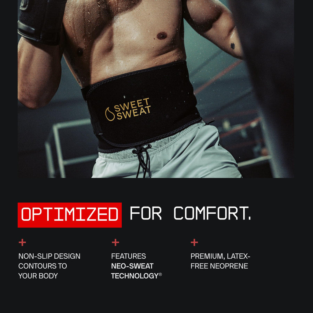 Sports Research Sweet Sweat Waist Trimmer Extra-Coverage (XC) - Premium Sweat Enhancing Fitness Band with More Belly Coverage - Adjustable Fit · Latex-Free Neoprene · More Coverage - Pink Logo (Med)