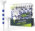 SAPLIZE Golf Tees - Upgraded 4-Prong Design to Reduce Friction & Side Spin | 50/100/120/200 Pack