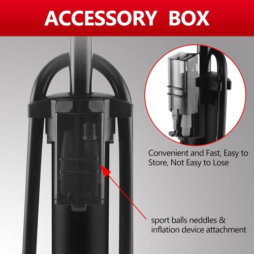 **TOOLITIN Bike Pump - High Pressure 160 PSI Floor Pump with Gauge | Compatible with Presta & Schrader Valves**