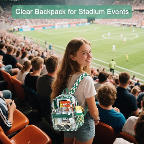BTOOP Clear Mini Backpack - Transparent Stadium Event Bag | 12x12x6 Small Size for Concerts & Travel