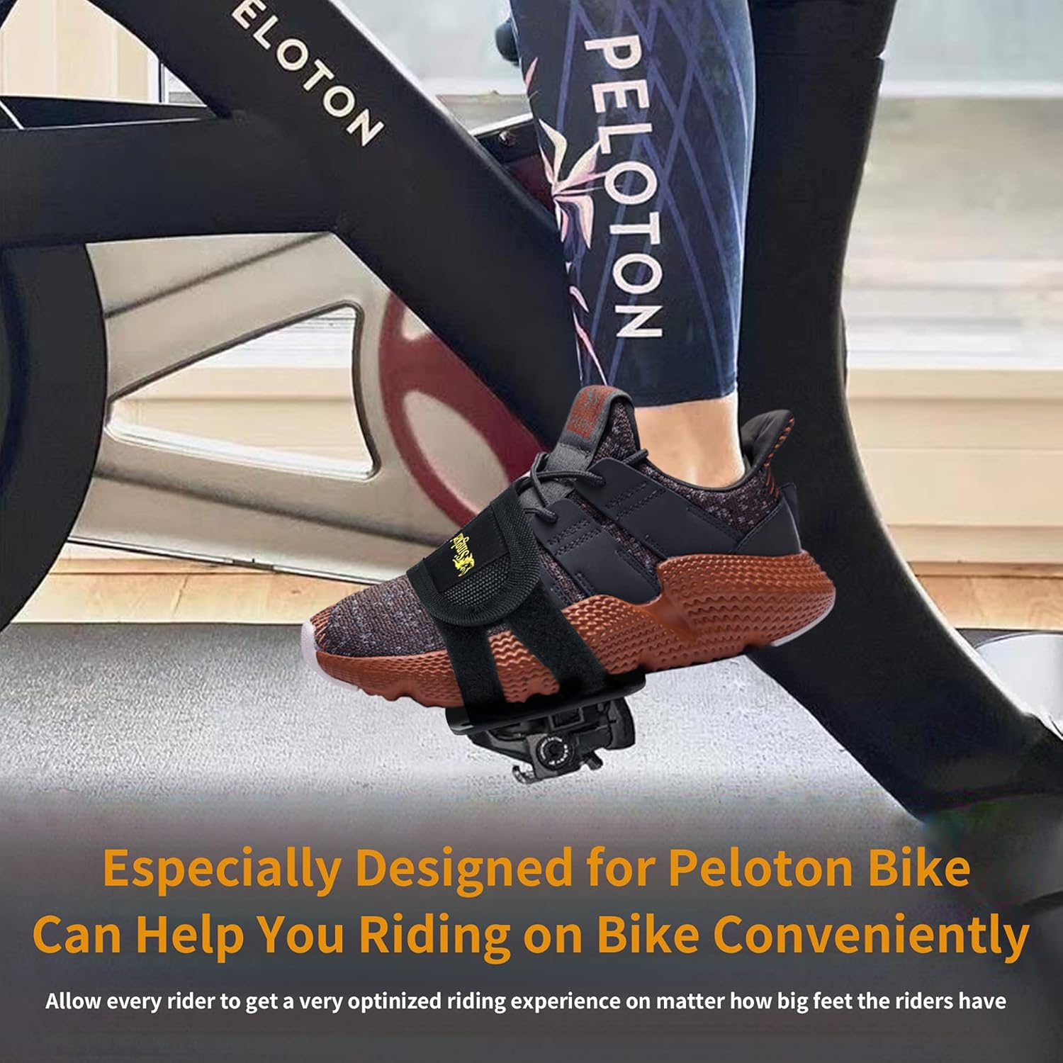 Peloton Toe Clips - Adjustable Metal Pedal Adapters for Sneakers | Indoor Cycling Fitness Accessory