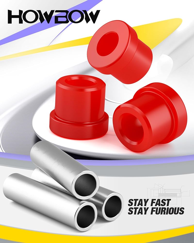 Polyurethane Rear Bushing Set for Club Car Precedent (2004-2026) - 12Pcs Kit with Sleeves