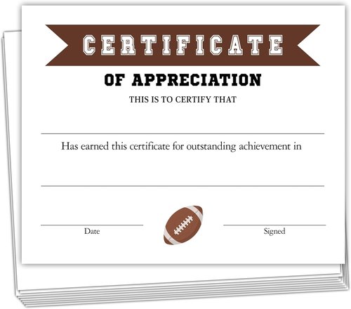Football Awards Certificates - Achievement Diplomas for Kids | 25 Pack for School Competitions