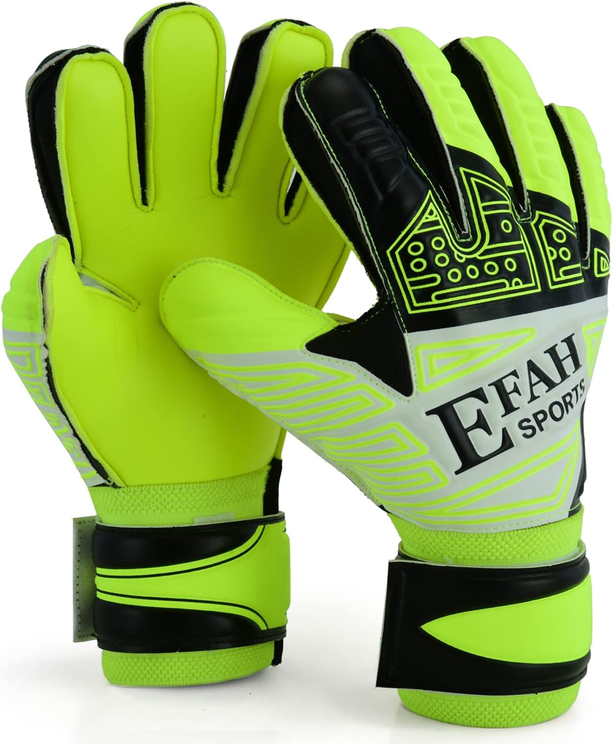 Regine Switzerland Soccer Goalkeeper Gloves - Youth Football Goalie Gloves with Fingersave & Double Wrist Grips