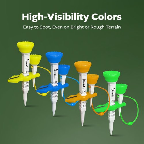 KPRODUCT4U Birdie1 Smart Golf Tees (Long Tees+Short Tees) 4P (Yellow+Green+Blue+Orange), Gift Set