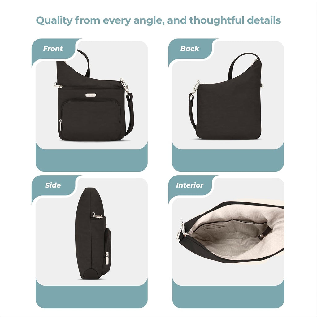 Travelon Anti-Theft North/South Crossbody Bag - Secure & Stylish Travel Companion