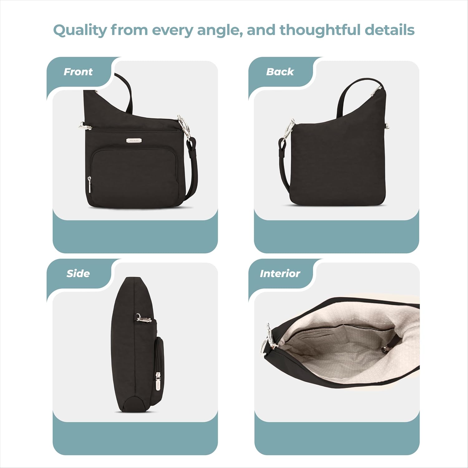 Travelon Anti-Theft North/South Crossbody Bag - Secure & Stylish Travel Companion