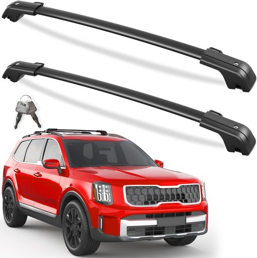 KINGGERI Roof Rack Cross Bars - 330LBS Capacity for Kia Telluride X-PRO X-LINE 2023-2025 | Lockable Aluminum Design