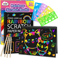 ZMLM Scratch Paper Art Kits - 2 Pack Rainbow Notebooks for Kids | Perfect Easter Basket Stuffers