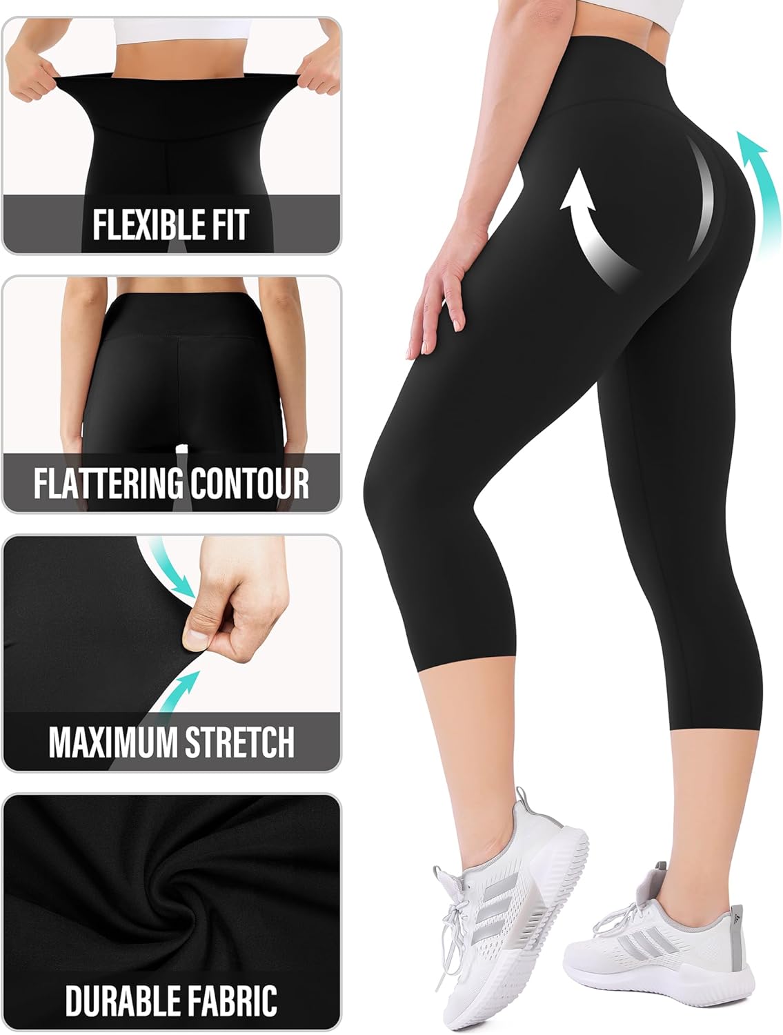 Skiennix High Waisted Leggings - Buttery Soft Full Length Yoga Pants with Pockets for Women