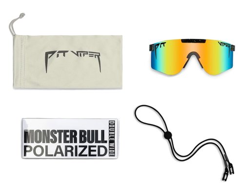 Pit Viper Sunglasses I The Original I Wide Fit I Polarized Lens, Indestructible Frame I Turbo Adjustable for Perfect Fit I Micro Fiber Bag & Retainer Straps I Orange Lens, Black Frame