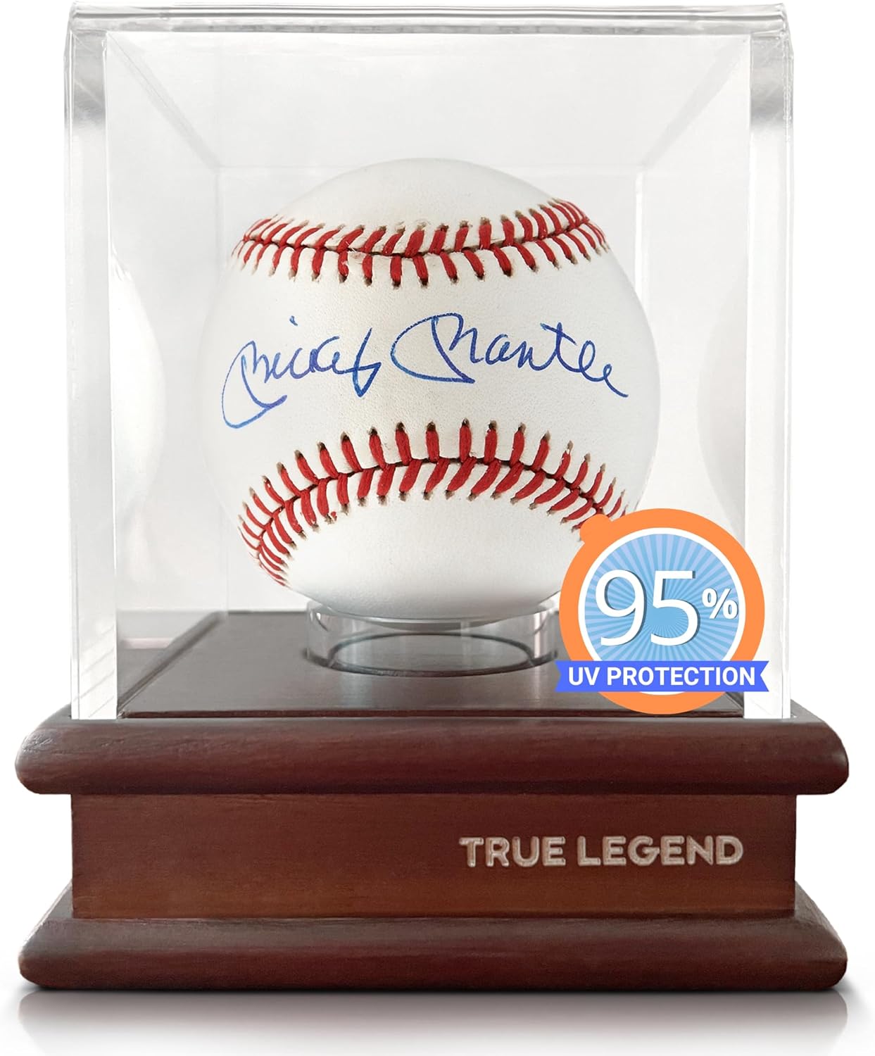 True Legend Baseball Display Case - Premium UV Protection & Thick Acrylic Edges | Ideal for Sports Memorabilia