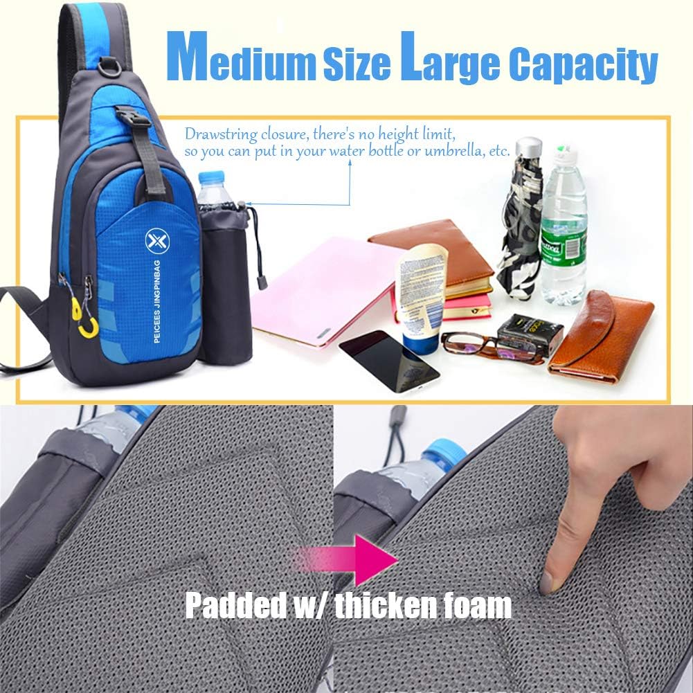 Peicees Crossbody Sling Backpack - Versatile Travel & Gym Daypack for Men & Women