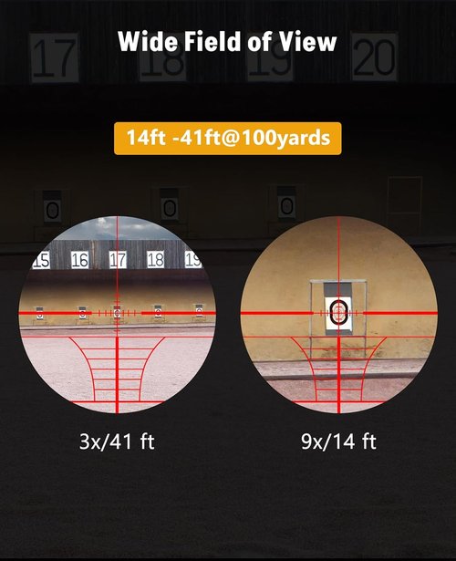 MidTen 3-9x32 Scope Combo - Dual Illuminated Optics with Red/Green Dot Sight & Laser Rangefinder