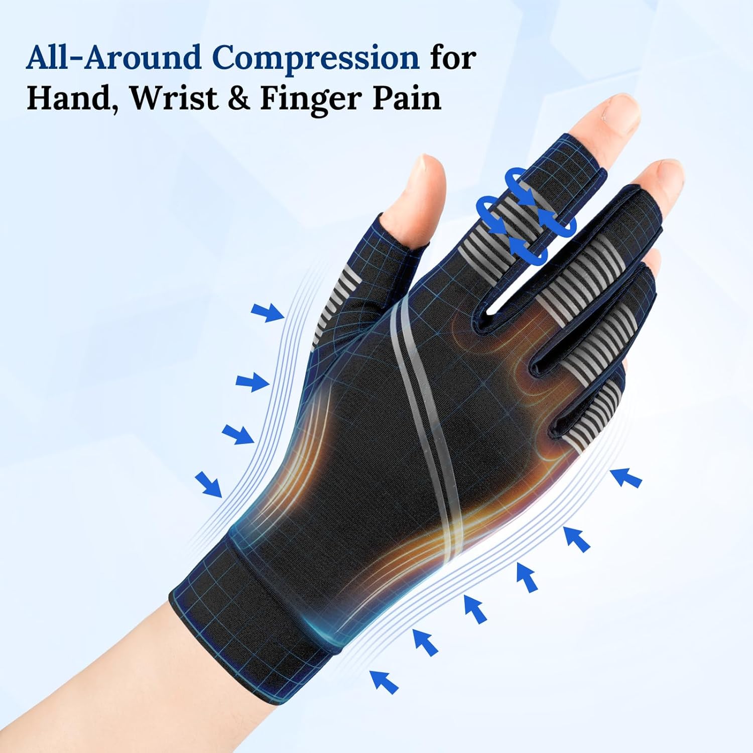 Regine Switzerland Arthritis Gloves - All-Around Compression for Pain Relief | Anti-Slip Grip, Unisex